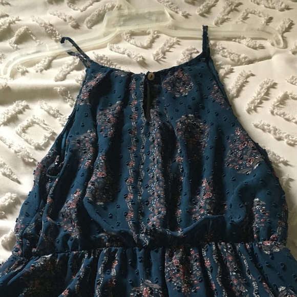 Blue Rain Teal Floral Patterned Boho/Peasant Dress (From Francesca’s!)💙 - Picture 5 of 6